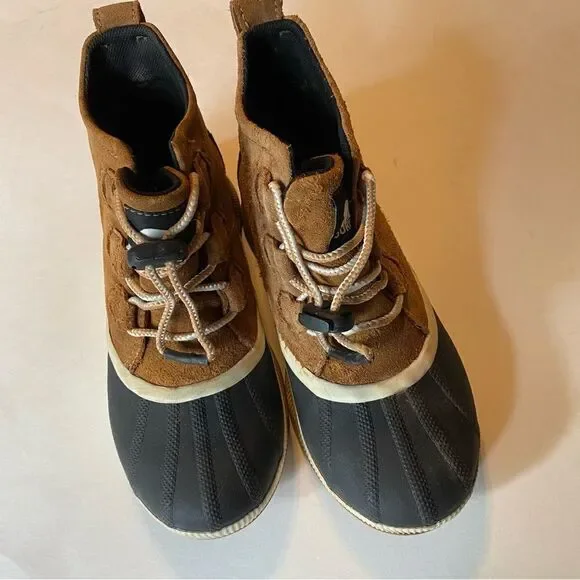SOREL OUT N ABOUT CLASSIC short lace up boots waterproof tan caramel -5 - Picture 3 of 7